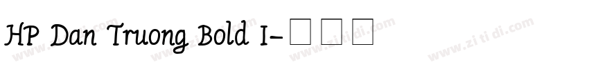 HP Dan Truong Bold I字体转换